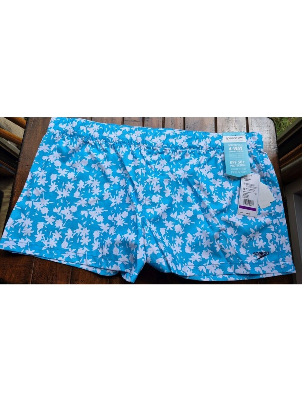 Speedo Womens Vibe Volley Swim Shorts UPF 50+ Blue Size Extra Large NWT 2XL $38